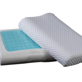 memory foam pillow cool gel cool fabric contour